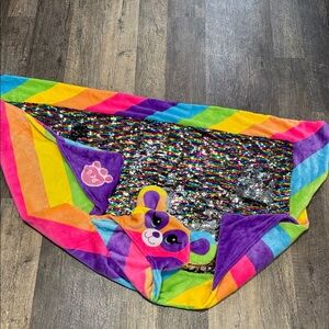 Workshop Big Hugs hooded sequin rainbow bear blanket